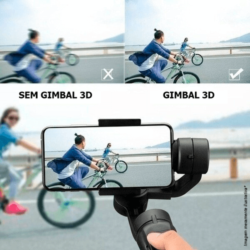 Gimbal Estabilizador de Celular com 3 Eixos e 330 Graus - Loja Dulcy