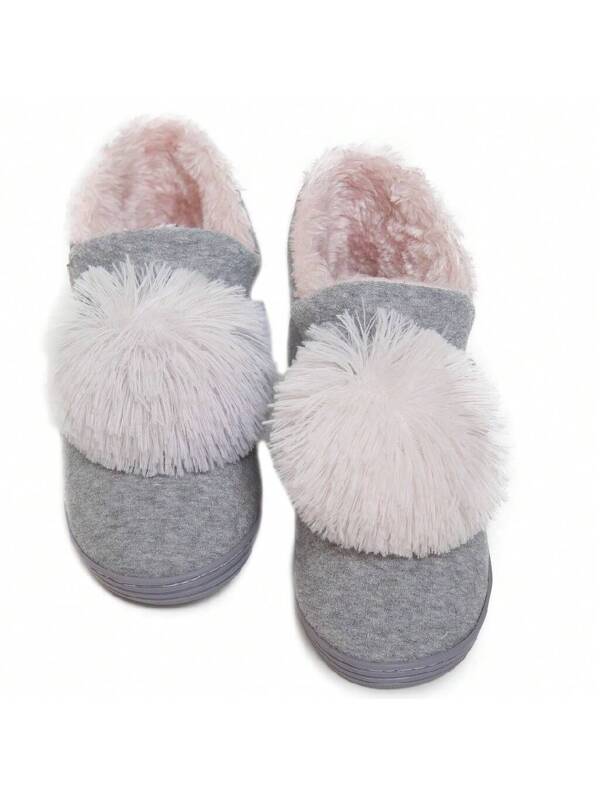 Pantufa Feminina Estilo Bota De Pelúcia Moda Casual Para Inverno