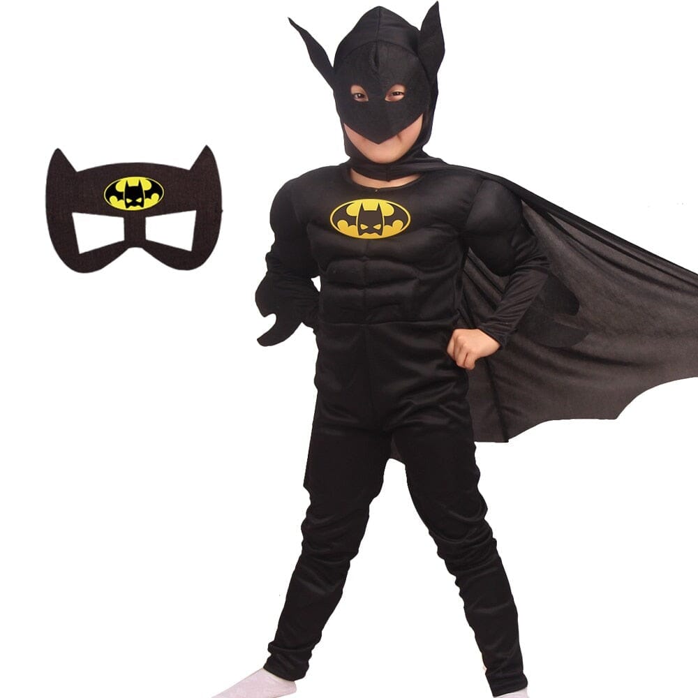 Fantasia Batman Infantil de Luxo Fantasia Com Enchimento Design Realista