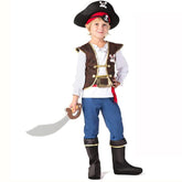 Fantasia Infantil Masculina de Pirata Fantasia De Alta Qualidade